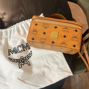 MCM Cognac Visetos Crossbody Bag